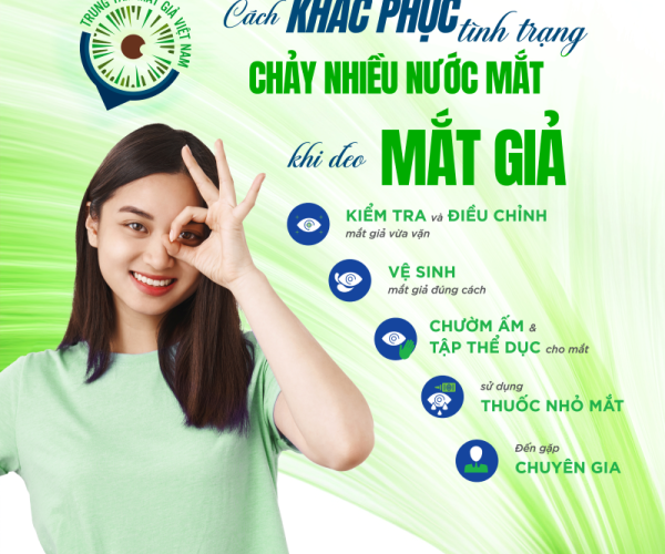 Chảy nhiều nước mắt khi đeo Mắt giả phải làm sao - Matgia.com