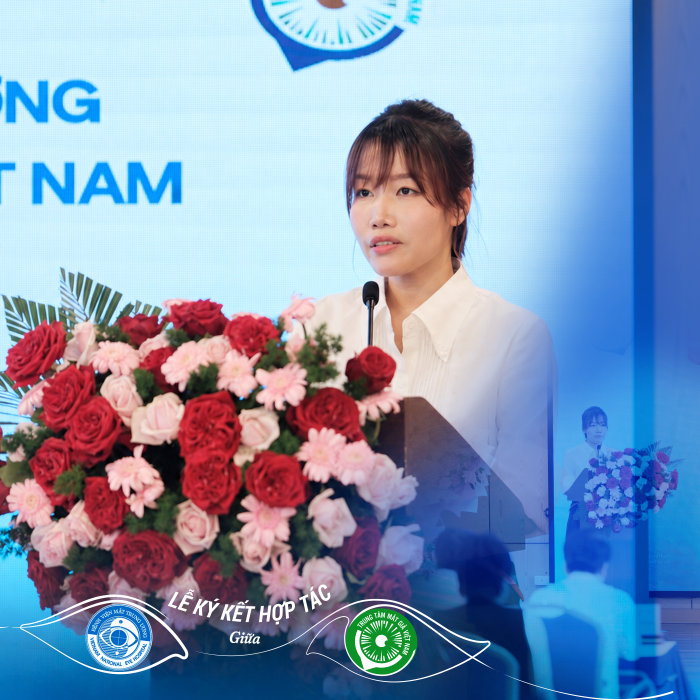 Đại diện Trung Tâm Mắt Giả Việt Nam phát biểu tại sự kiện hợp tác Đại diện Trung Tâm Mắt Giả Việt Nam phát biểu tại sự kiện hợp tác